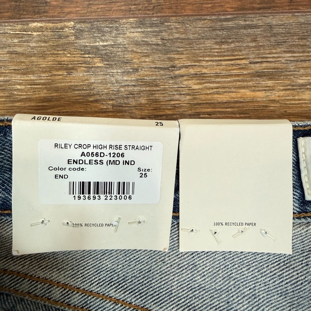 Agolde Riley High Rise Straight Crop Jeans - Picture 3 of 7